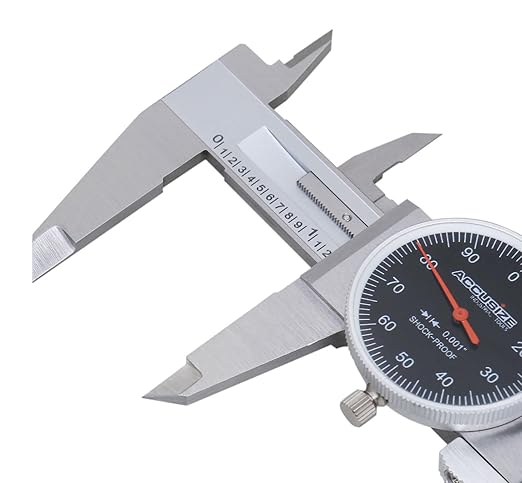 Accusize Industrial Tools 0-6" x 0.001" Dial Caliper, Stainless Steel in Fitted - Image 5