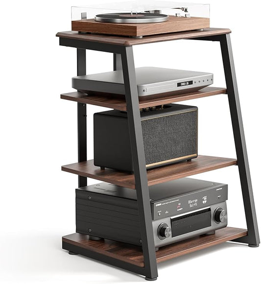 FITUEYES Design 4-Tier AV Media Stand Corner Shelf by FITUEYES