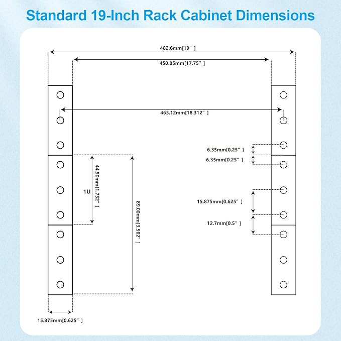 1U PDU Horizontal Rackmount Power Strip - Image 6