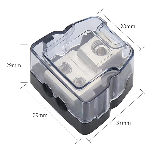 2Way Power Distribution Block 4GA / 8GA in 8 Gauge Out Split Ground Blocks 1PCS - Image 2