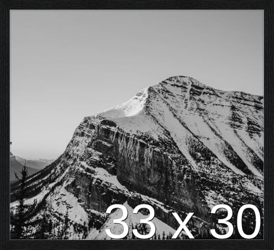 Frame It Easy 33 x 30 Black Grain Wood Frame by FrameItEasy