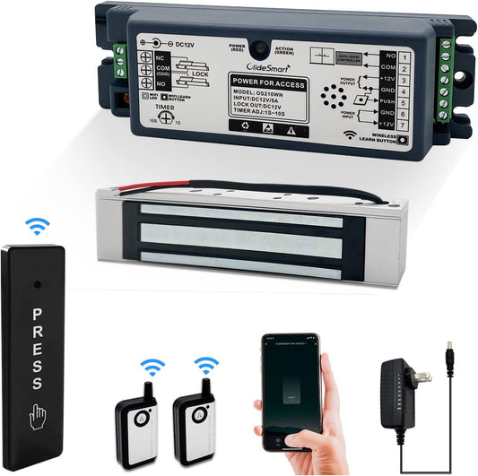 2.4GHz WiFi Access Control 400lb Holding Force Electic Magnetic Door Lock