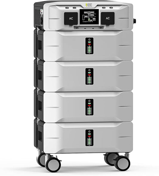 IEE 10.24kWh Portable Power Station SP5000, 120/240V Solar Generator 5000W AC by EnerVikSolargeneratorforhomeuse