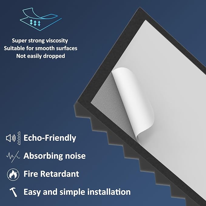 JBER 24 Pack Sound Proof Acoustic Foam Panels - Image 4