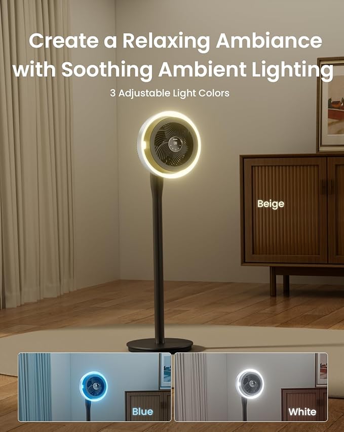 AIRMATE Standing Fan for Bedroom, Oscillating Fan - Image 3