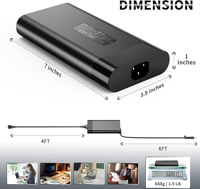280W 20V 14A AC Laptop Charger Compatible - Image 3