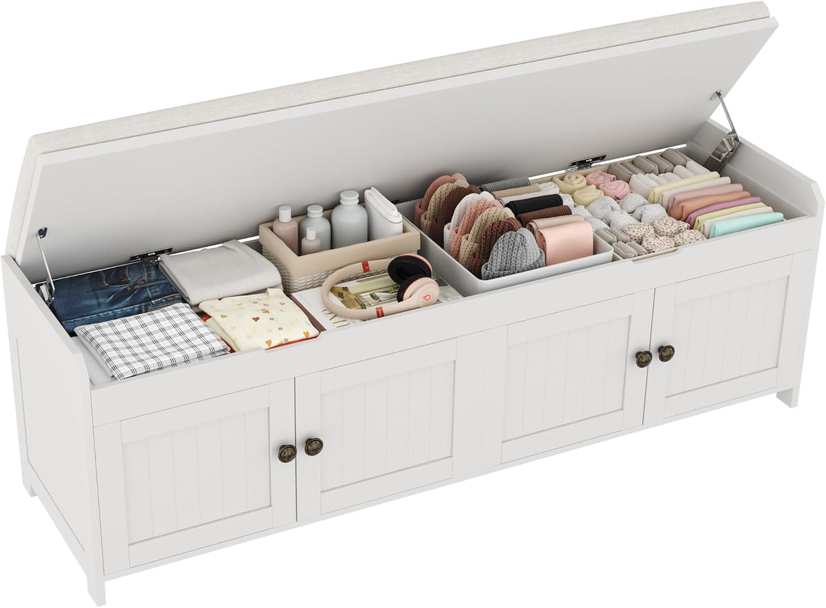 homefort 54.4" shoe bench with lift top storage, main product view