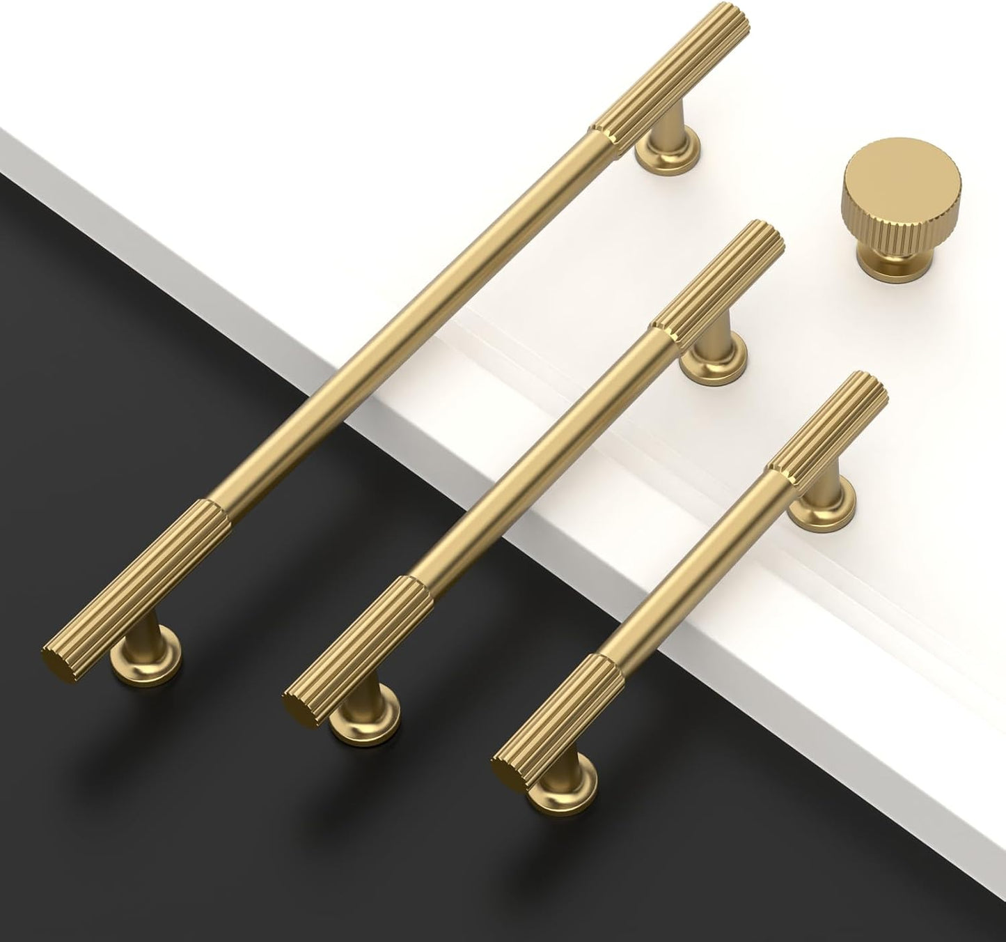 Asidrama 10 Pack 5 inch Champagne Bronze Kitchen Cabinet Handles | Heavy-Duty Solid Zinc, 2 Screw Sizes, 5" Hole Center(128mm), Cupboards, Drawers, Dressers, Furniture, Hardware