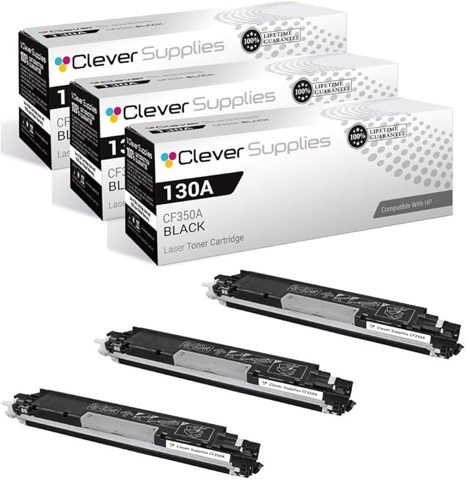 CS Replacement Compatible with HP 130A CF350A Black Color M176 M177 M177FW PRO by CleverSupplies