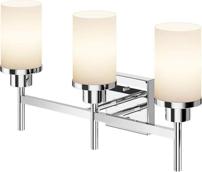 AONEON Bathrom Light Fixtures Polished Chrome 3 Vanity Lights by AONEON