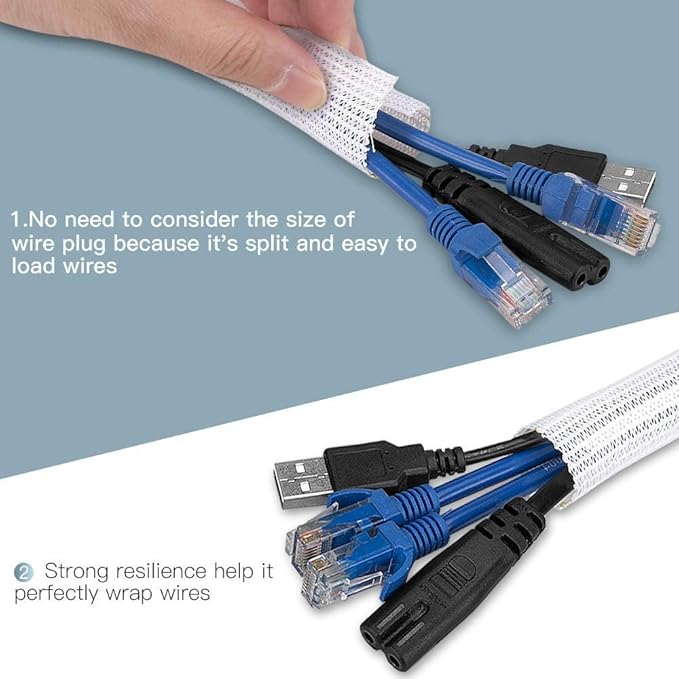 AGPTEK Cable Sleeve Cover, 6.6ft - Image 6