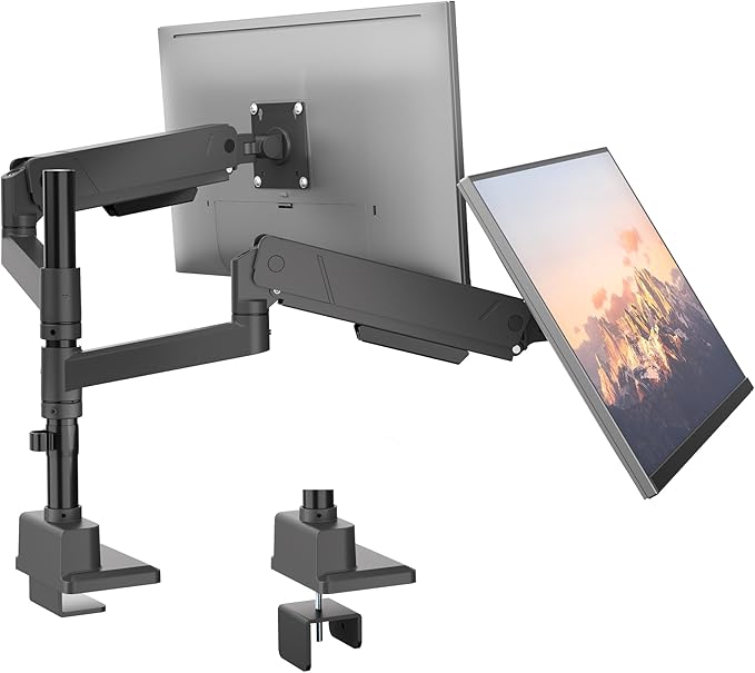 monTEK Dual Monitor Mount Tall Monitor arms by monTEK