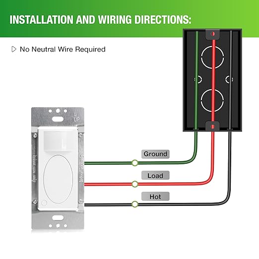 RAYZEEK Motion Sensor Light Switch, Need Ground Wire, Occupancy Sensor Switch - Image 4