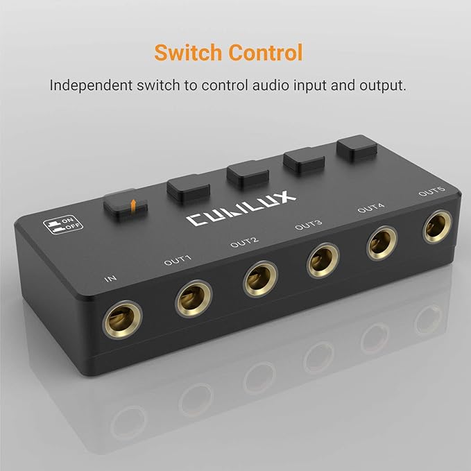 Cubilux 5-Way 6.35mm Stereo Audio Splitter - Image 3