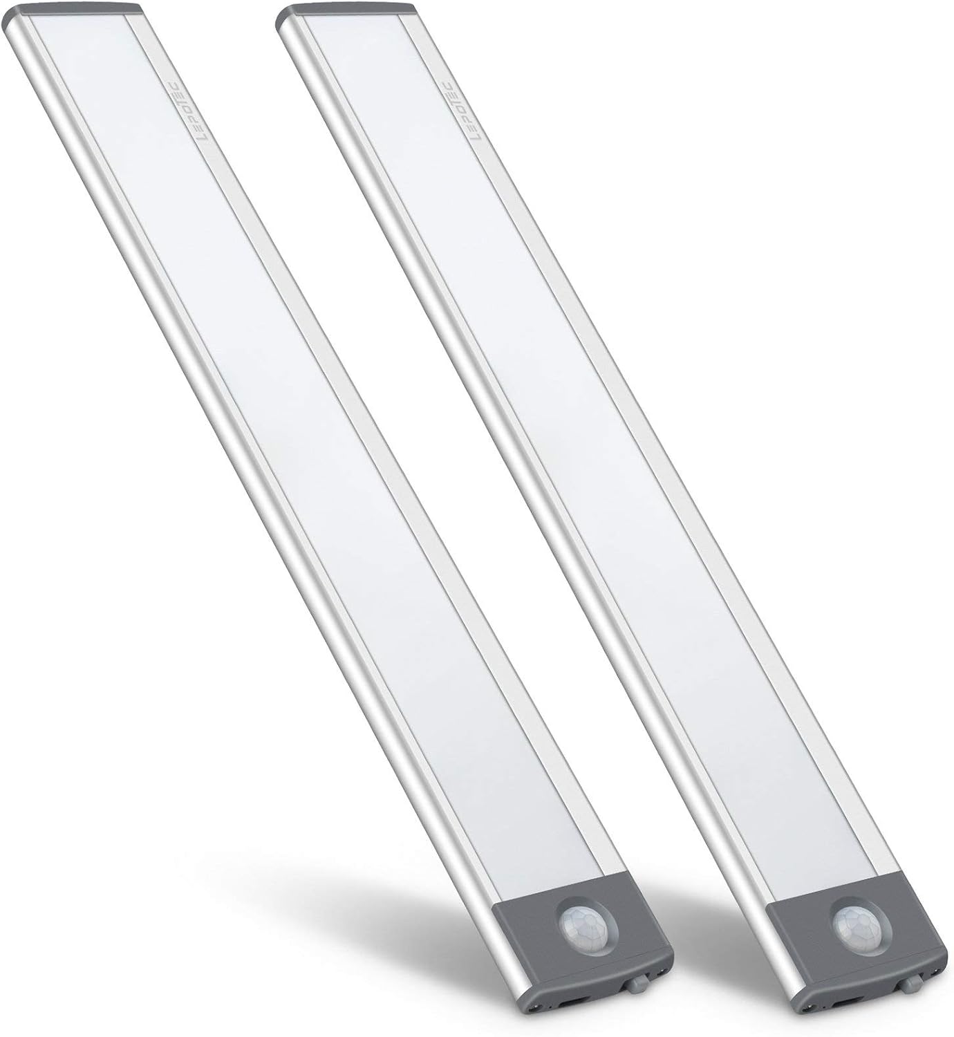 LED Motion Sensor Light,Under Counter Lighting, Wireless USB Rechargeable Kitchen Night Lights,Battery Powered Operated Light,54-LED Light for Wardrobe,Closets,Cabinet,Cupboard, 2 Count (Pack of 1)