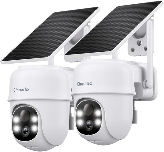2K Cameras for Home Security-2.4G WiFi Outdoor Camera Wireless Solar/Battery