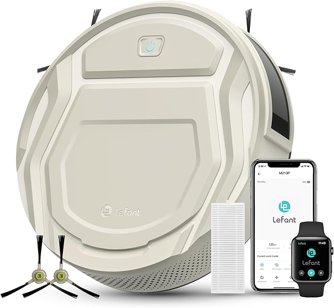 Lefant Robot Vacuum, Slim Quiet, 3 Adjustable Strong Suction Levels, Robot by Lefant