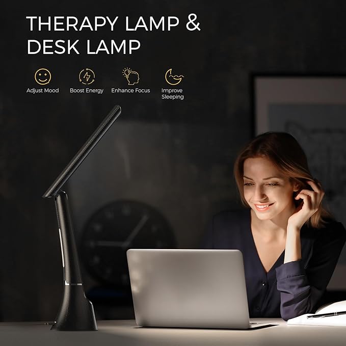 COTLIKE Light Therapy Lamp, 10000 LUX UV-Free LED Sunlight Light, Full Spectrum - Image 3