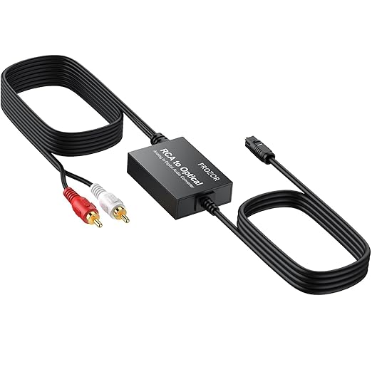 PROZOR Analog to Digital Audio Converter, RCA to Optical Audio Converter by PROZOR