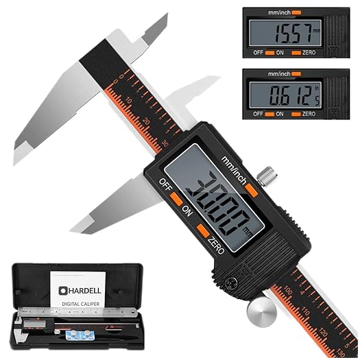 HARDELL Digital Caliper, 6 Inch Stainless Steel Caliper Measuring Tool by HARDELL