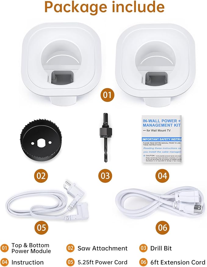 HAPYTHDA in-Wall Cable Management Kit, Wire Hider - Image 8