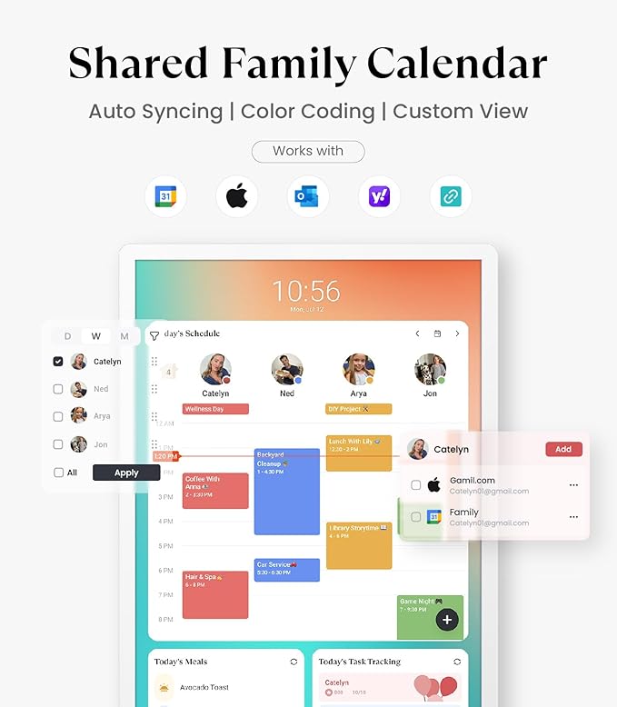Cozyla Digital Calendar+ 2: 32’’ 4K Wall Planner Touch Screen Chore Chart - Image 3