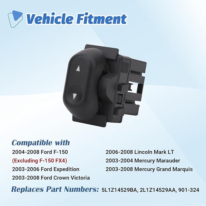 AiYiGu Power Window Control Switch Button Front Rear Passenger Side Compatible - Image 2