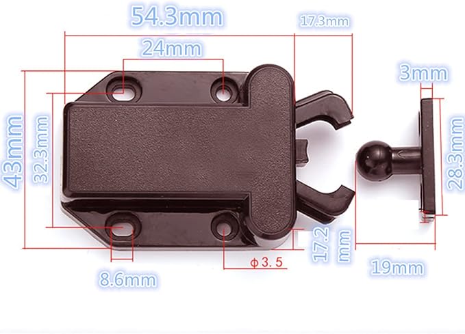 Cabinets Push Latch Cabinet & Furniture Door Catches Cabinet Latch Rebound - Image 6