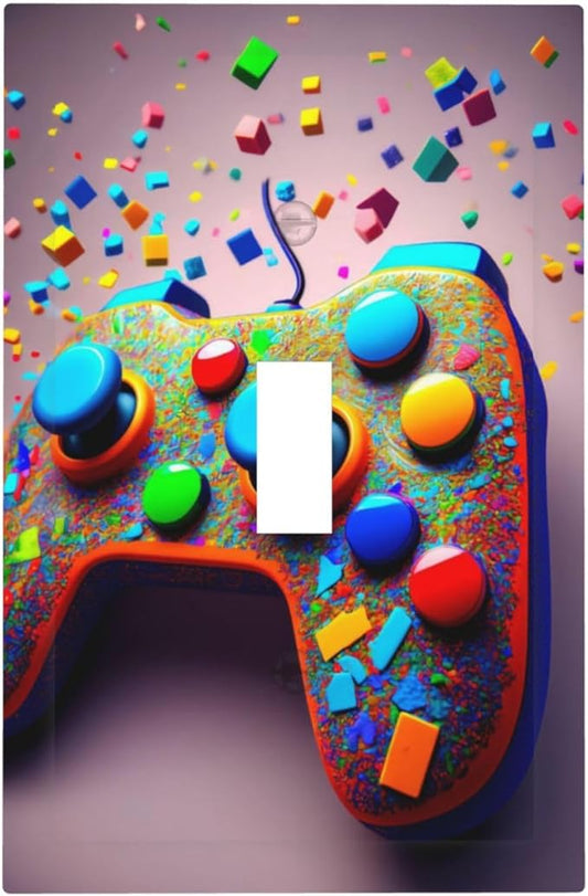 Bvtewkhz Videos Game Controller 1 Gang Single Toggle Decorative Light Switch by Unknown