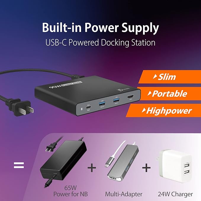 j5create USB-C Travel Hub with PD 65W Power Supply - Image 4