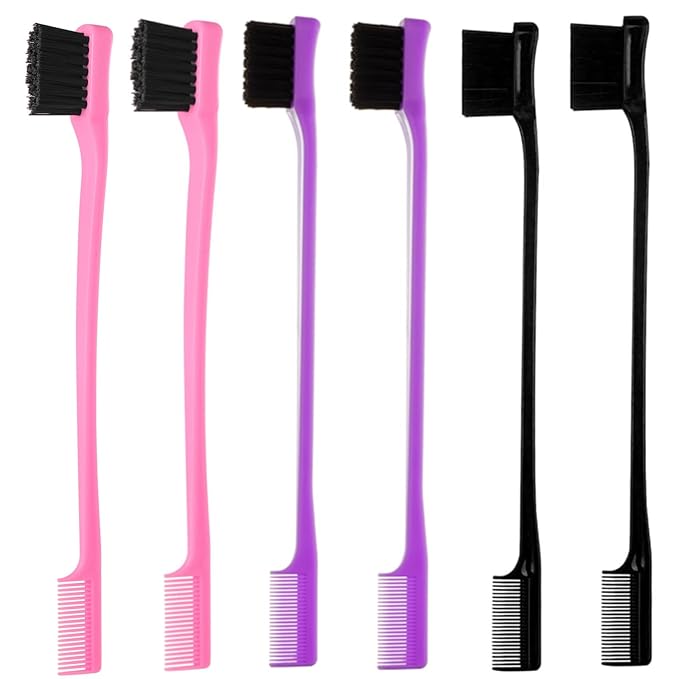 6Pack Double Sided Edge Control Hair Brush Professional Edge Control Hair Brush - Image 2