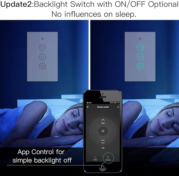 MOES WiFi Smart Curtain Switch Motorized Roller Blinds Shutter Switch, Smart - Image 3