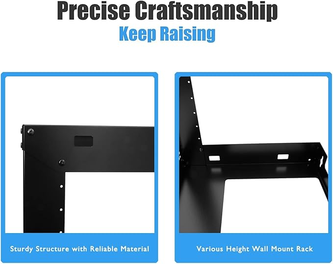 Raising electronics 12U Wall Mount Open Frame 19 Inch Server Equipment Rack - Image 7