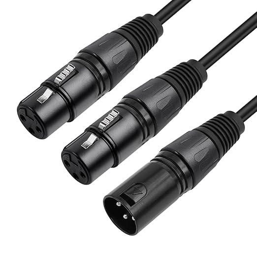 2 Pack XLR Splitter Cable, 1 Maleto 2 Female, 5FT Stereo Mic to L&R Audio - Image 5