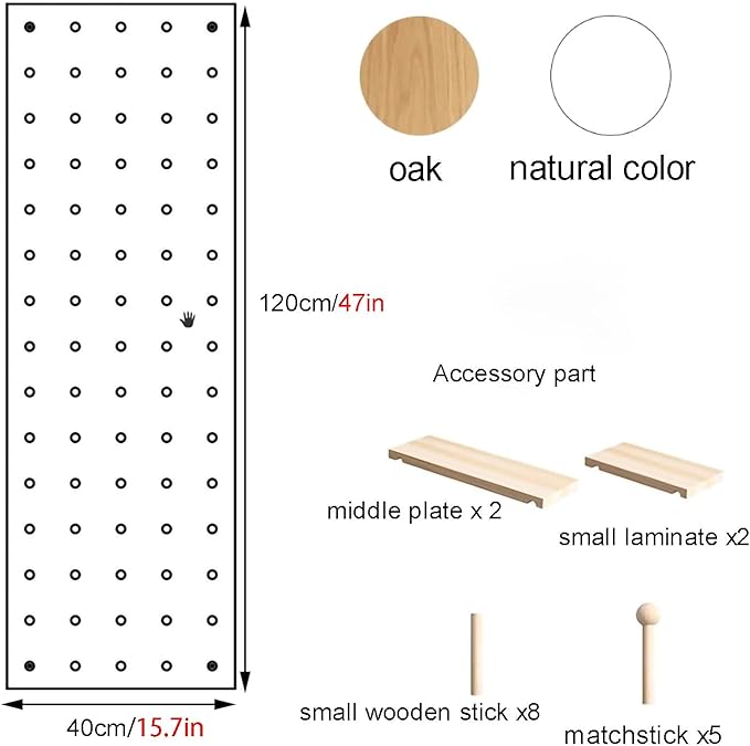 Wooden Wall Organizer Kit – Versatile Display Panel - Image 3