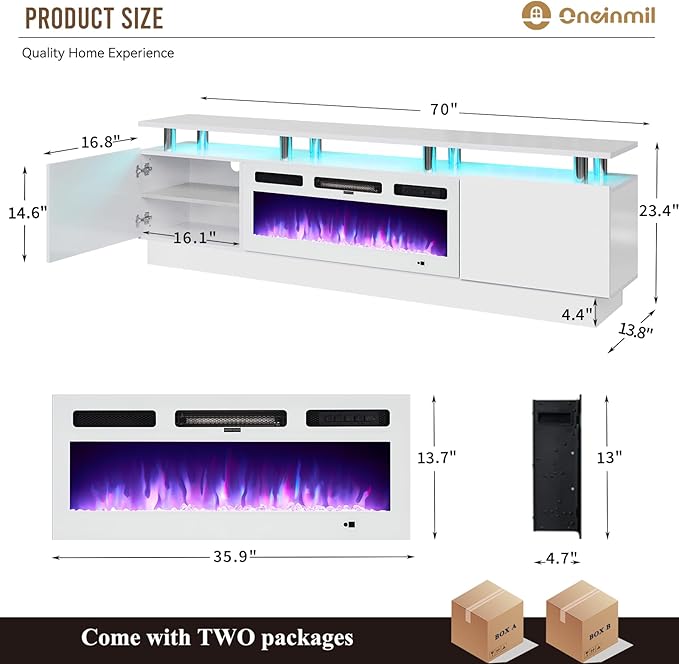 oneinmil Fireplace TV Stand - Image 7