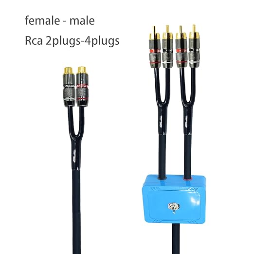 1.5ft Sound Channel swicher 2 female to 4 male RCA Switch Selector 2 in 1 Out - Image 2