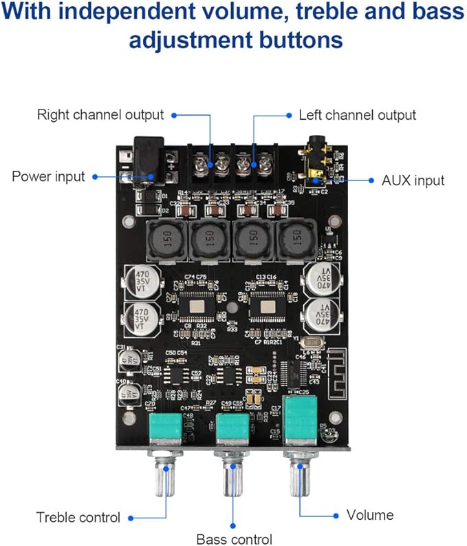 ARRAROWN ZK-1002T PRO 2.0 Channel Bluetooth 5.0 Amplifier Board 200W HiFi - Image 2