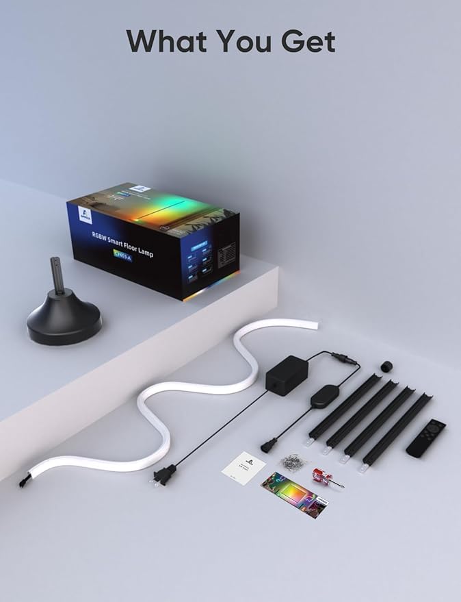 RGB&IC Smart Corner Floor Lamp – 20 W/1100 lm, 24‑Zone DIY & Music‑Sync LED - Image 9