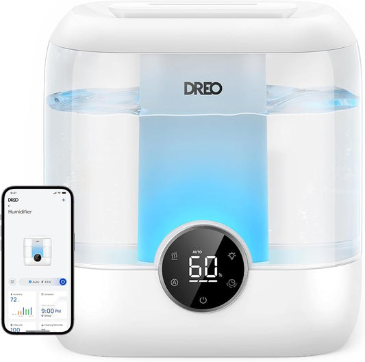 DREO Smart Humidifiers for Bedroom, 6L Top Fill Supersized Cool Mist Humidifier by DREO