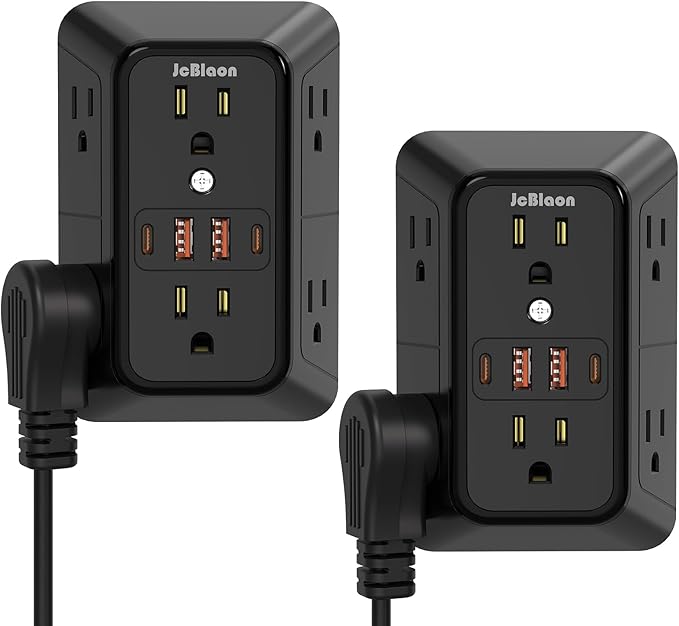 Surge Protector Outlet Extender, 6 Outlet Extender by JcBlaon