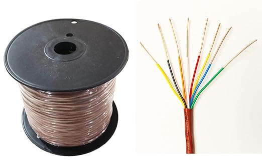 EASTWIRE 18/8 250ft Thermostat Wire, Solid Copper Wire, 18 Gauge 8 Conductors by eastwire