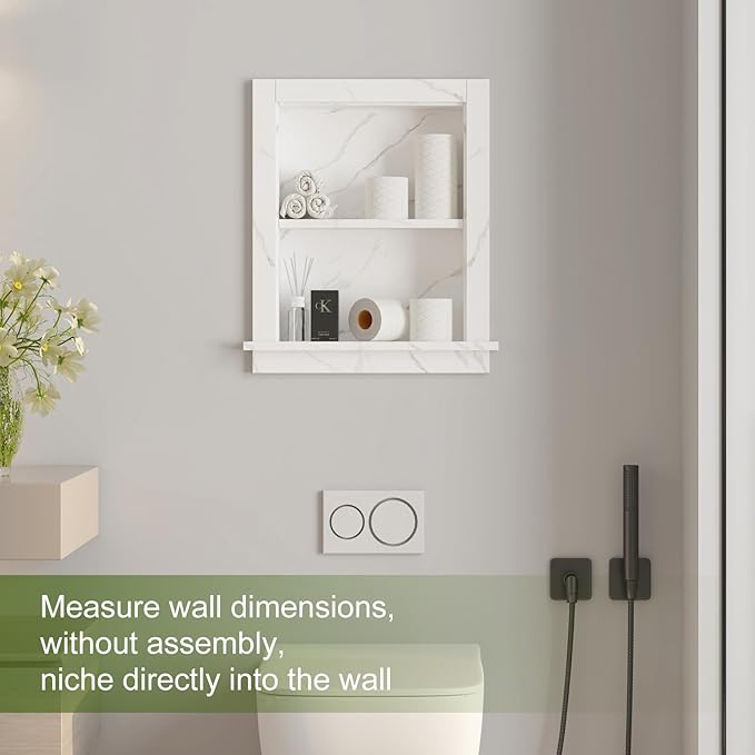 Recessed Medicine Cabinet, 14x18 Bathroom Cabinet - Image 4