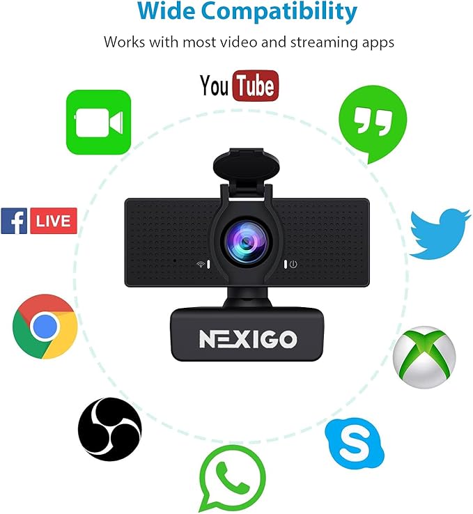 NexiGo N60 1080P Webcam with Microphone, Software Control & Privacy Cover - Image 8