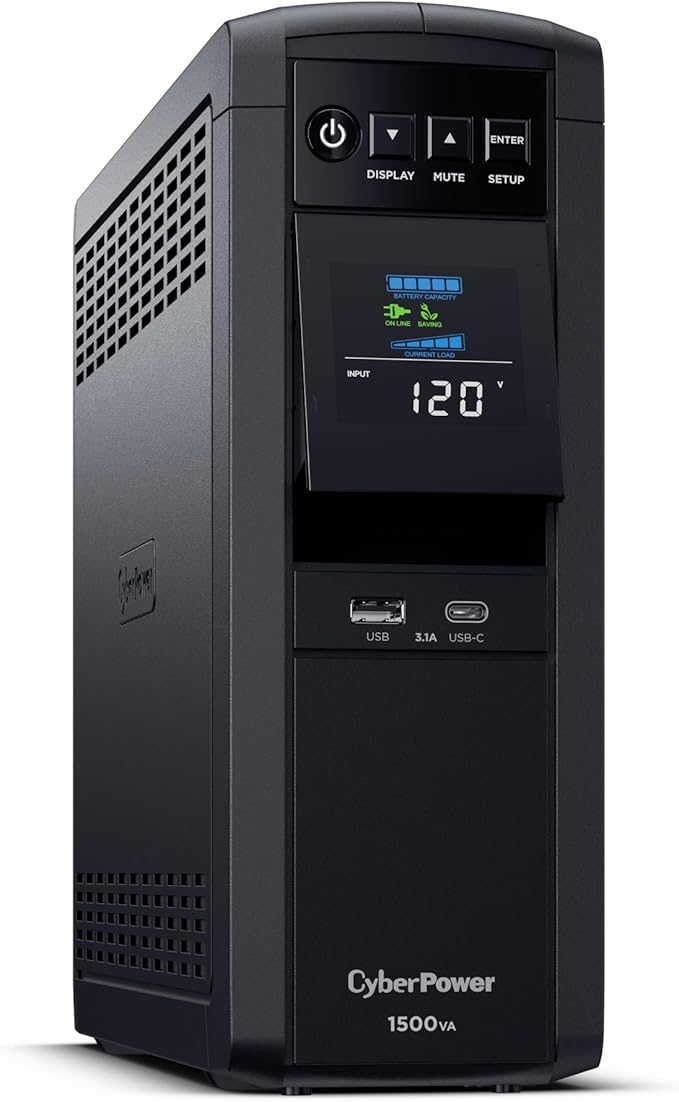 CyberPower CP1500PFCLCD PFC Sinewave UPS Battery Backup and Surge Protector by CyberPower