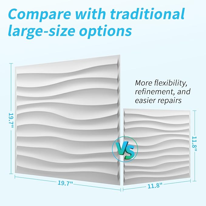 Art3d 100 Pack Decorative 3D Wall Panels, 97 Sq.Feet PVC Interior Wall Décor - Image 4