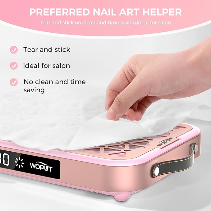 Woput Nail Dust Collector, 1600PA Professional Nail Vacuum Dust Collector Fan - Image 4