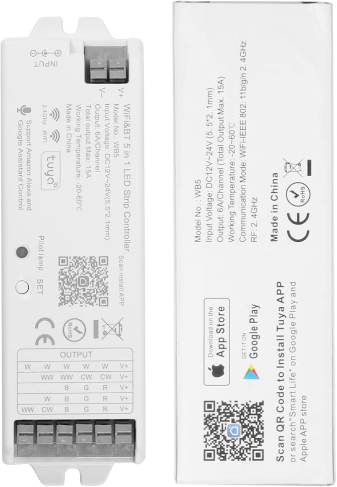 HUSUKU S1 5in1 WB5 2.4GHz Tuya WiFi PWM LED Controller by HUSUKU
