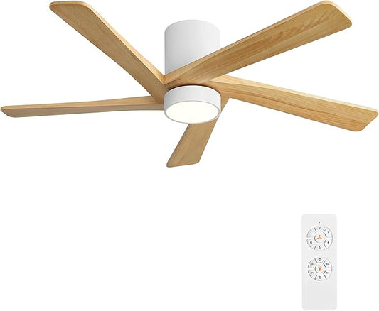 WINGBO 48 Inch Flush Mount DC Ceiling Fan by HomePage
