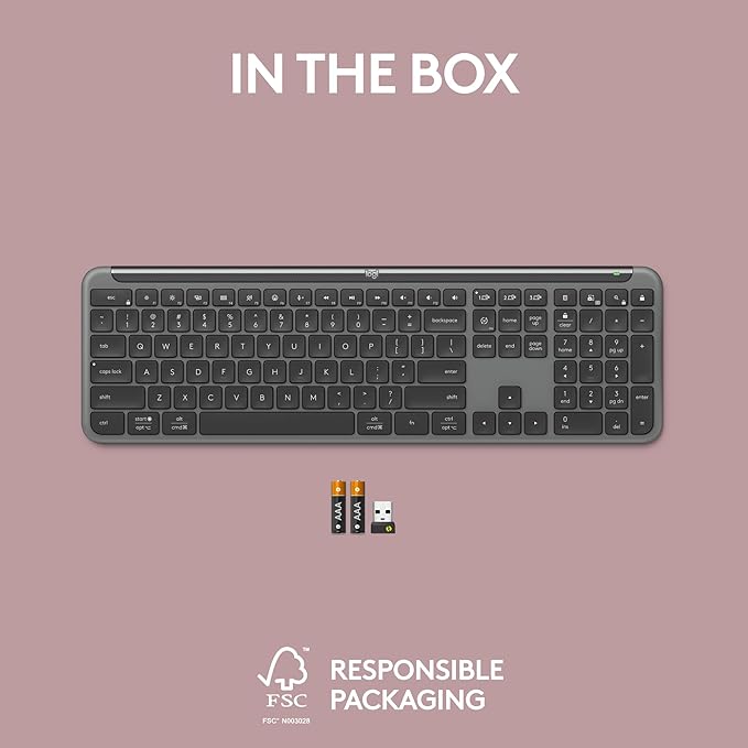 Logitech Signature Slim K950 Wireless Keyboard, Sleek Design, Switch Typing - Image 12